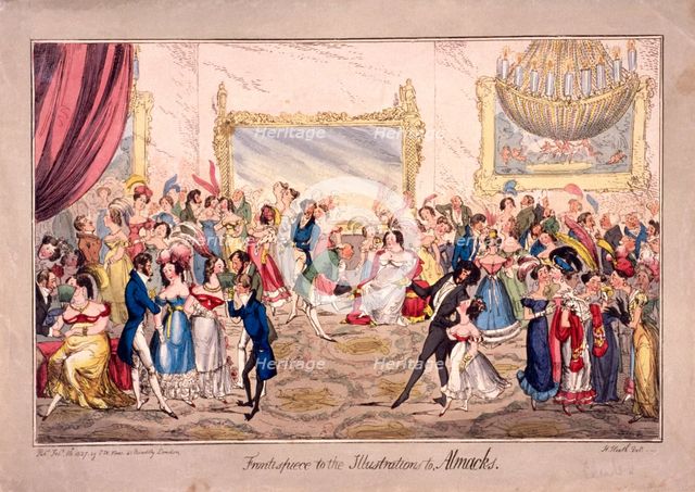 Almack's Assembly Rooms, London, 1827. Artist: SW Fores