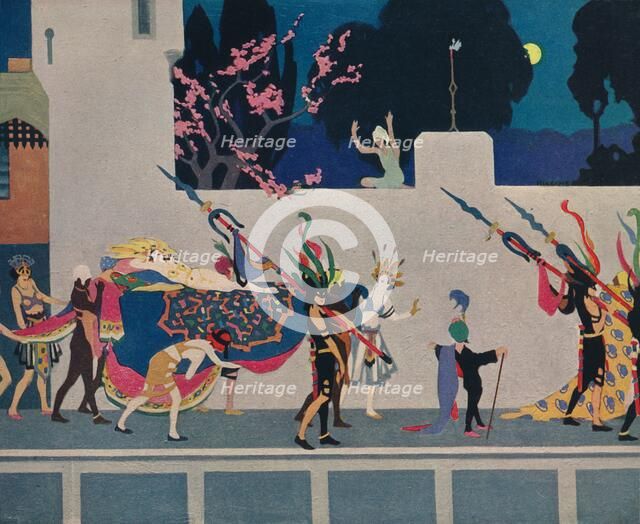 'Almas sees the Princess', c1919, (c1932). Artist: Richard E Higgins.