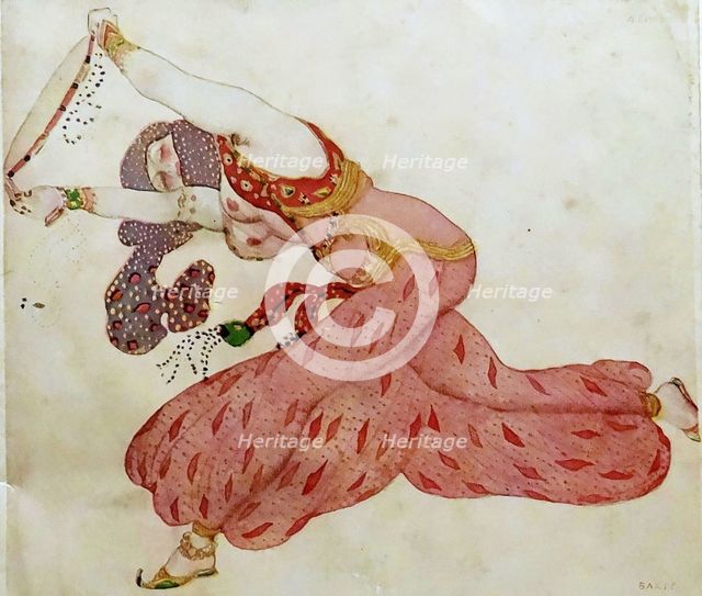 Almee. Costume design for the ballet Sheherazade by N. Rimsky-Korsakov, 1910. Artist: Bakst, Léon (1866-1924)