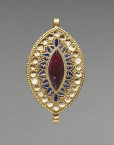 Almond-Shaped Pendant, 400-600. Creator: Unknown