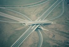 Almondsbury Interchange motorway junction, Bristol, 1970. Artist: Jim Hancock