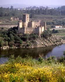 Almourol Castle on the banks of Tajo river