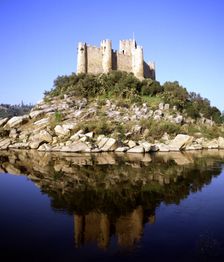 Almourol Castle on the banks of Tajo river