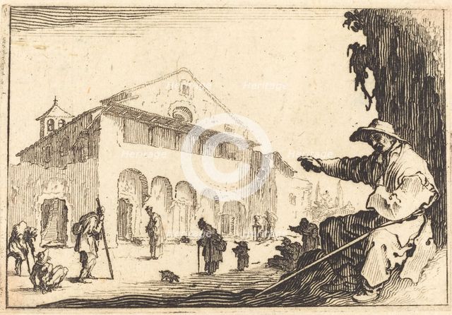 Almshouse, c. 1617. Creator: Jacques Callot.