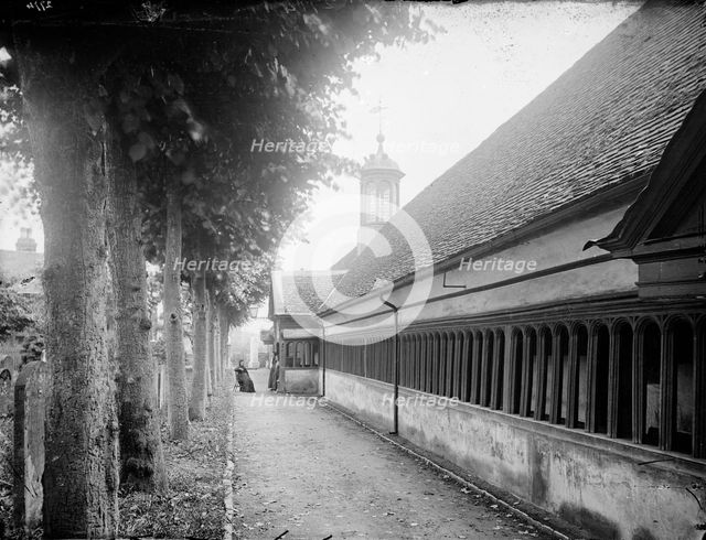 Almshouses, Christs Hospital, Abingdon, Oxfordshire, c1860-c1922. Artist: Henry Taunt