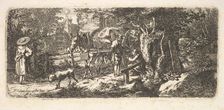 Alms given by a cart driver, 1814. Creator: Johann Christian Erhard