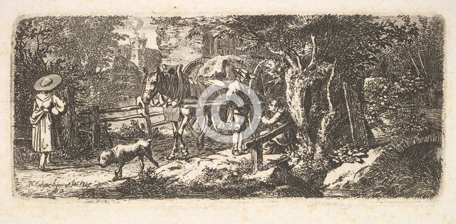 Alms given by a cart driver, 1814. Creator: Johann Christian Erhard.