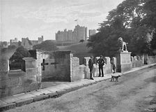 Alnwick: The Lion Bridge and Castle c1896. Artist: M Aunty