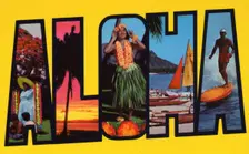 Aloha postcard, 1962