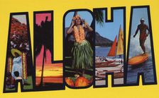 Aloha postcard, 1962