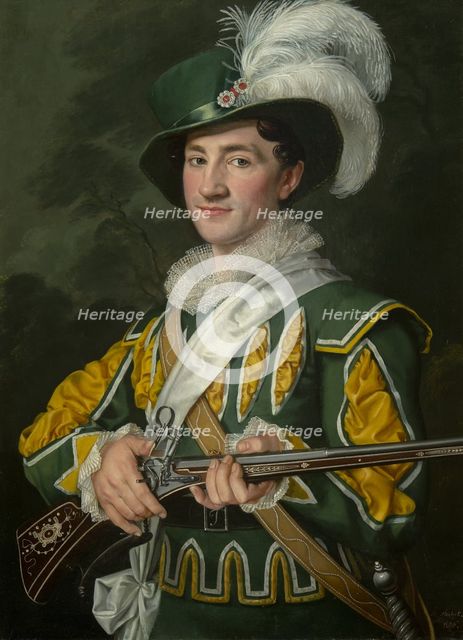 Alois Jelen as Max in the opera Der Freischütz by Carl Maria von Weber, 1826.