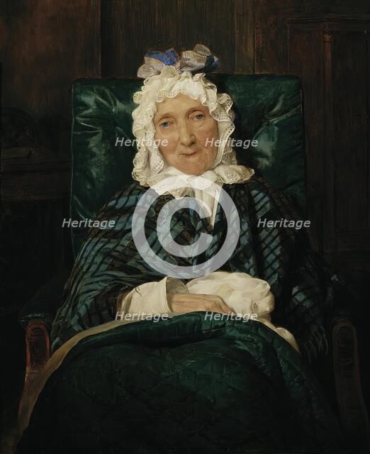 Aloisia Eltz in an armchair, 1834. Creator: Ferdinand Georg Waldmuller.