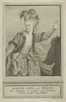 Aloisia Lange, née Weber (1760-1839) as Zemire , 1784. Creator: Nilson, Johann Esaias (1721-1788)