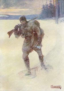 Alone Across The Trackless Snow c1908, (c1920). Artist: Joseph Ratcliffe Skelton