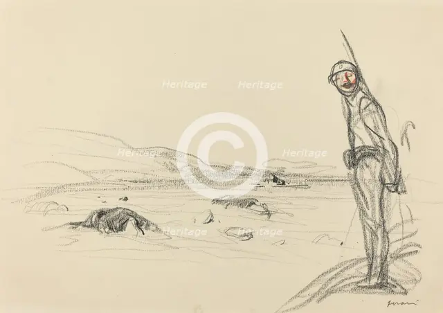 Along the Marne, probably 1918. Creator: Jean Louis Forain.