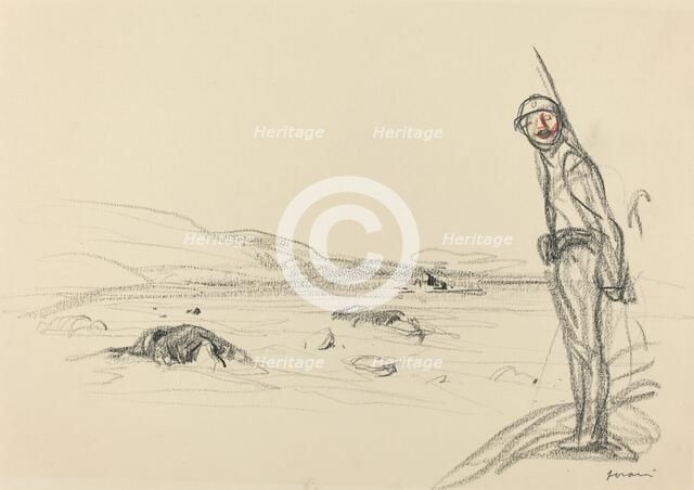 Along the Marne, probably 1918. Creator: Jean Louis Forain.