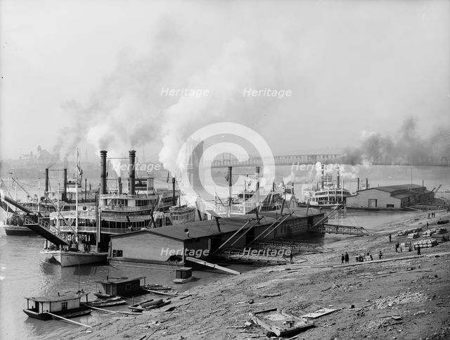 Along the levee, Cincinnati, Ohio, c1907. Creator: Unknown.
