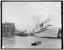 Along the river, Buffalo, N.Y., c1905. Creator: Unknown