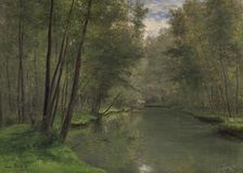 Along the River Epte in Gasny, 1882. Creator: César de Cock