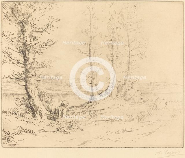 Along the River (Le long de la rive). Creator: Alphonse Legros.