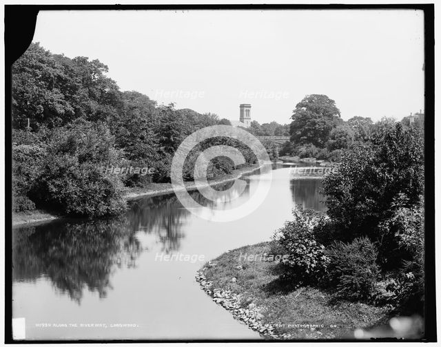Along the River Way, Longwood, between 1890 and 1901. Creator: Unknown.