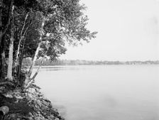 Along the shore of Wolfeborough Bay, Lake Winnipesaukee, N.H., c1906. Creator: Unknown
