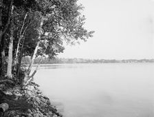 Along the shore of Wolfeborough Bay, Lake Winnipesaukee, N.H., c1906. Creator: Unknown