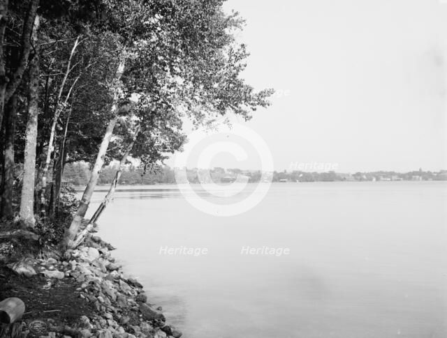 Along the shore of Wolfeborough Bay, Lake Winnipesaukee, N.H., c1906. Creator: Unknown.