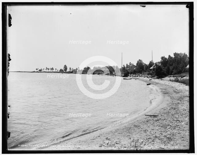 Along the shore at Harbor Beach, between 1890 and 1901. Creator: Unknown.