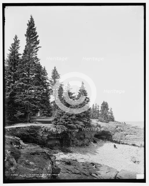 Along the shore path, Bar Harbor, Mt. i.e. Mount Desert Island, Me., c1900. Creator: Unknown.
