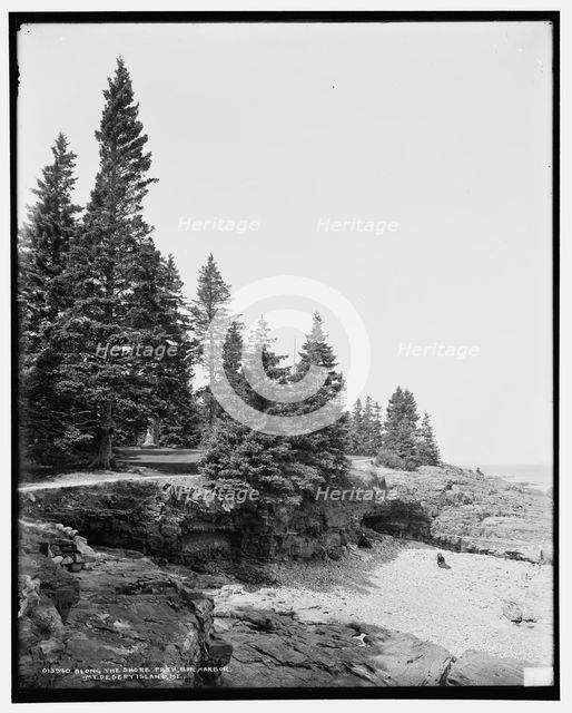 Along the shore path, Bar Harbor, Mt. i.e. Mount Desert Island, Me., c1900. Creator: Unknown.