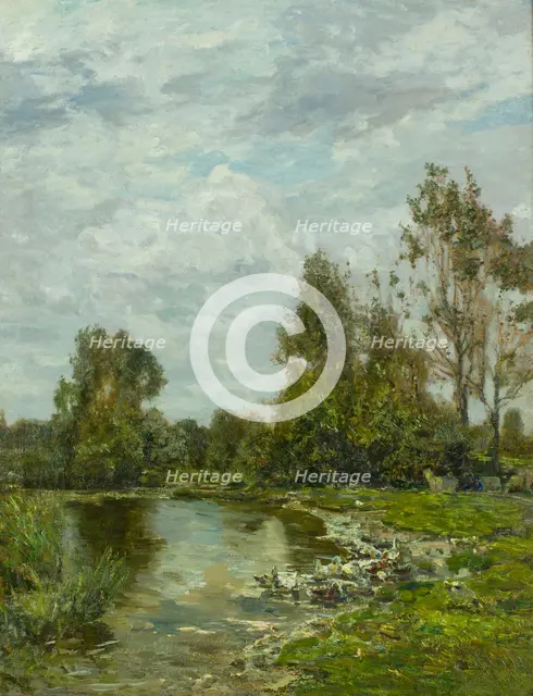 Along the Sile River, 1880s. Creator: Ciardi, Guglielmo (1842-1917).