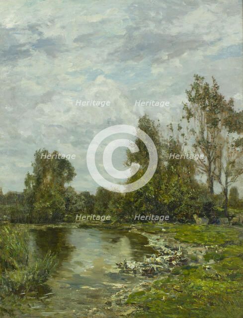 Along the Sile River, 1880s. Creator: Ciardi, Guglielmo (1842-1917).