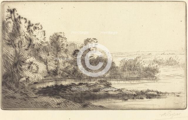 Along the Terne (Sur la terne). Creator: Alphonse Legros.