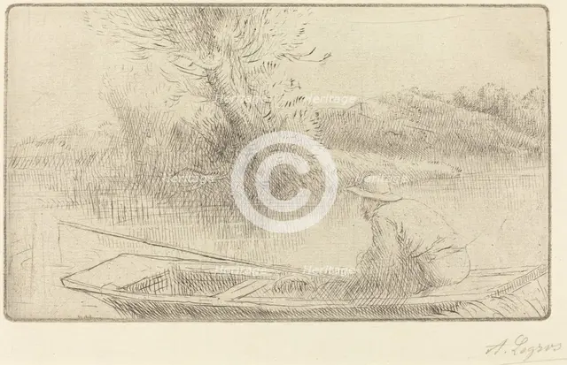 Along the Thames (Sur la Tamise). Creator: Alphonse Legros.