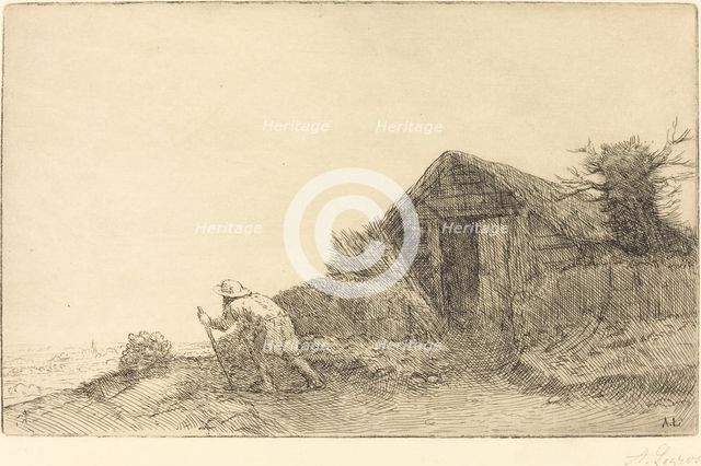 Along the Top of the Hill (Sur le haut de la colline). Creator: Alphonse Legros.