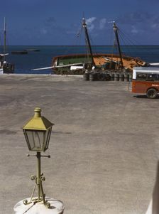Along the waterfront, Christiansted, Saint Croix, Virgin Islands, 1941. Creator: Jack Delano