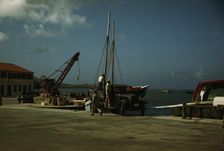 Along the waterfront, Christiansted, Saint Croix, Virgin Islands, 1941. Creator: Jack Delano