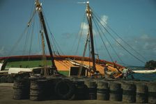 Along the waterfront, Christiansted, Saint Croix, Virgin Islands, 1941. Creator: Jack Delano