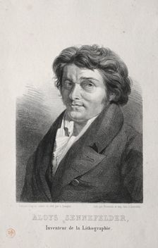 Aloys Senefelder. Creator: Lorenzo II Quaglio (German, 1793-1869)