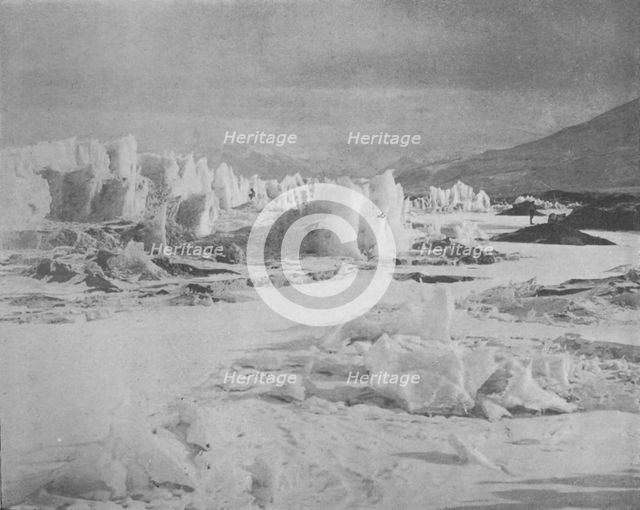 'Alph Avenue, Where We Emerged from the Pinnacle Ice', c1911, (1913). Artist: Frank Debenham.