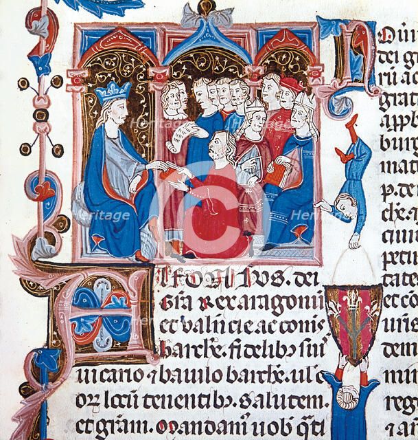 Alphonso II the Liberal (1285 - 1291) confirming the city of Barcelona and its merchants the priv…