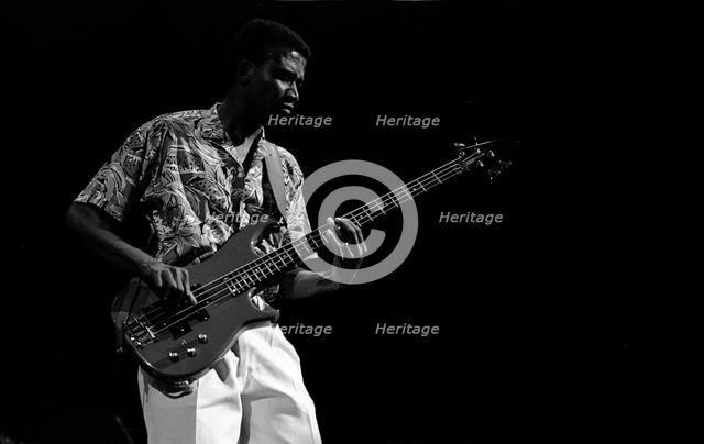 Alphonso Johnson, JVC Capital JF, Royal Festival Hall, London, July 1988.  Artist: Brian O'Connor.
