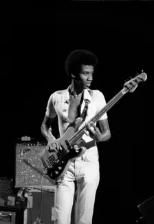 Alphonso Johnson, London, 1976. Artist: Brian O'Connor