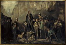 Alphonse Baudin (1811-1851) on the Barricade of Faubourg Saint-Antoine, December 3, 1851, 1869. Creator: Ernest Pichio