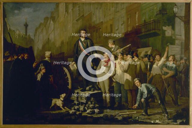 Alphonse Baudin (1811-1851) on the Barricade of Faubourg Saint-Antoine, December 3, 1851, 1869. Creator: Ernest Pichio.