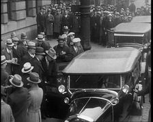 Alphonse Gabriel Capone AKA Al Capone Emerging from an Official Building Entering a Car..., 1930. Creator: British Pathe Ltd