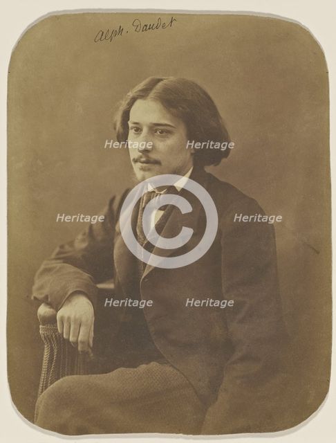 Alphonse Daudet, around 1860. Creator: Nadar.