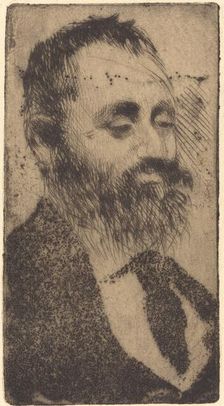 Alphonse Hirsch, 1875. Creator: Edgar Degas