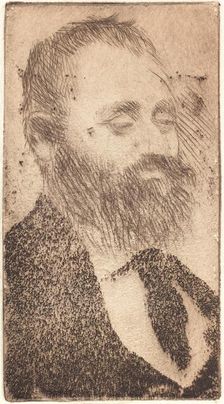 Alphonse Hirsch, 1875. Creator: Edgar Degas